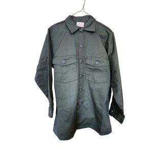 Vintage 1970s U.S. Military  Twill Unissued Shirt Army Sz 15.5 x 31 New